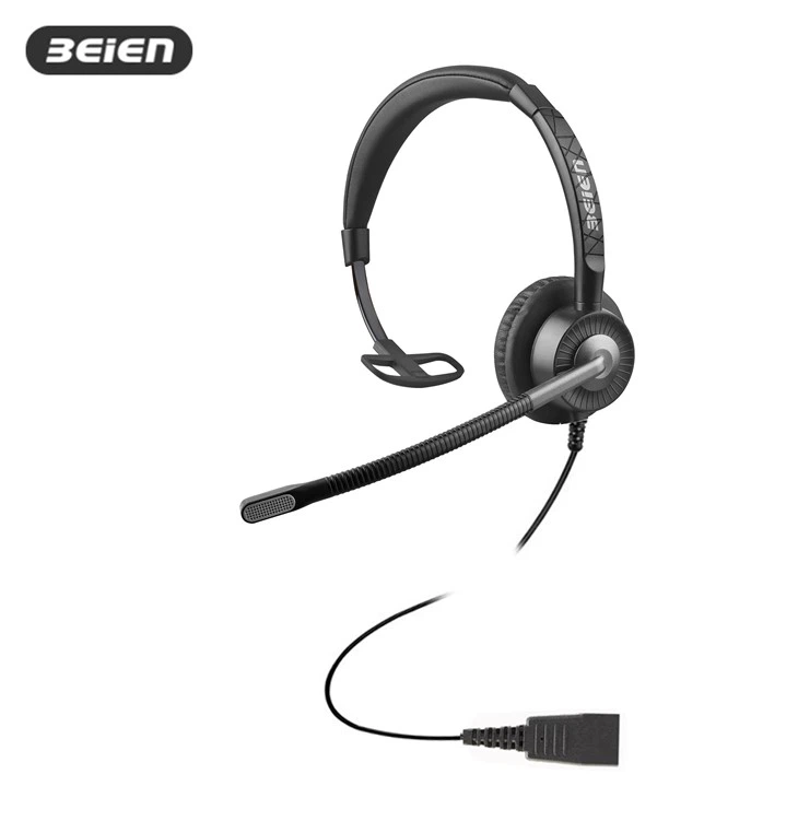 Monaural Quick Disconnect Wired Headset Mic factory