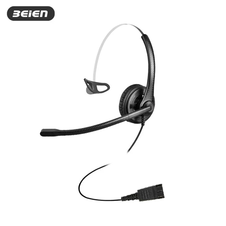 Quick Disconnect Wired Headset With Mic For Call Center factory