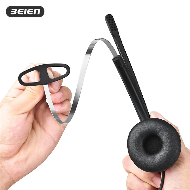 Quick Disconnect Wired Headset With Mic For Call Center high quality