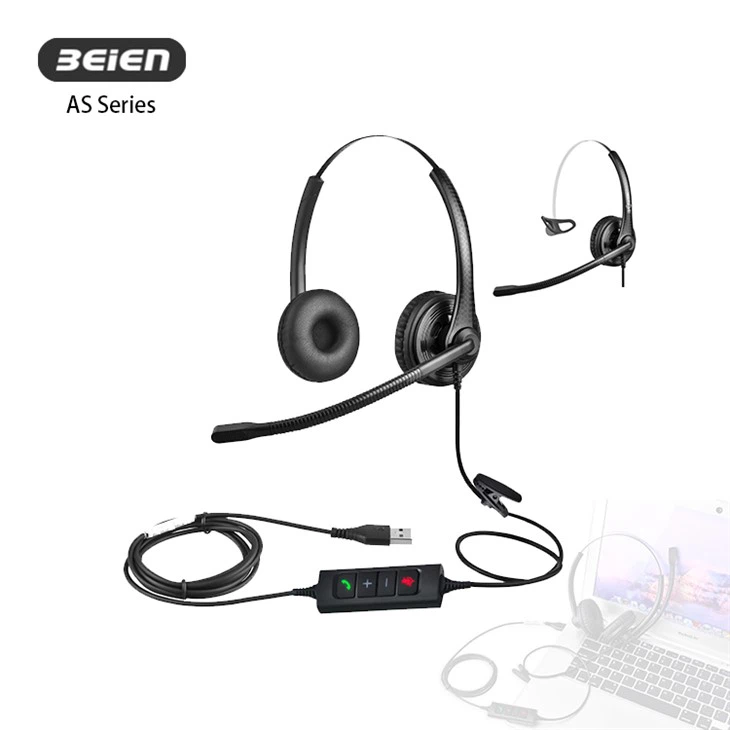 Ακουστικά ακύρωσης θορύβου με μικρόφωνο για τηλεφωνικό κέντρο