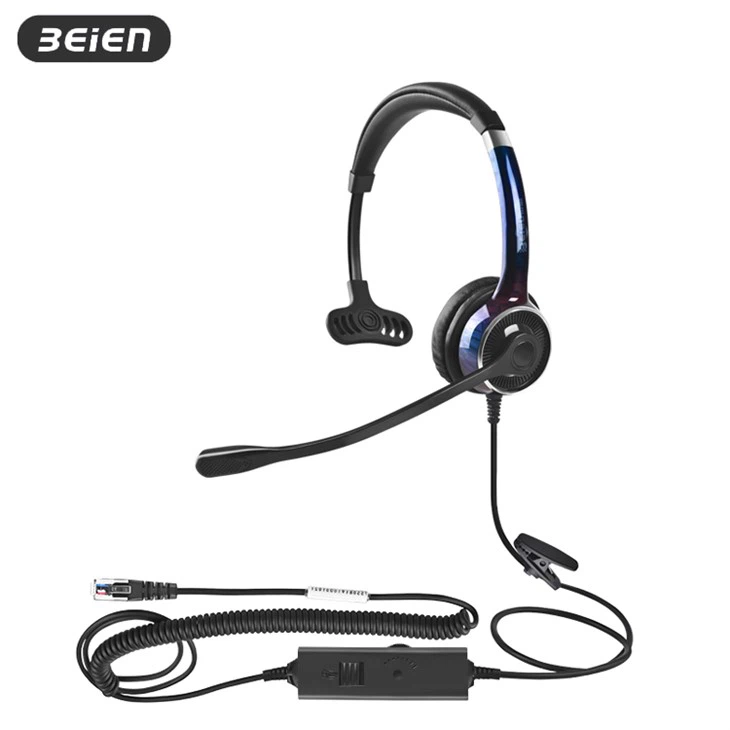 Ενσύρματο ακουστικό τηλεφώνου με ένα αυτί με μικρόφωνο