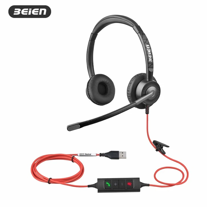 USB Dual Headset With Mic